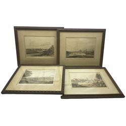 Set of four engravings depicting Smolensko, Dresden, Berlin and Liepsic (4)