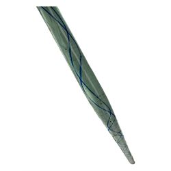 Victorian spiral glass walking cane, L110cm