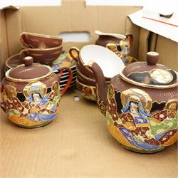 Japanese tea service for six settings, in one box