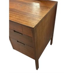 Vanson - mid-20th century teak dressing table, raised rectangular swing mirror, fitted with four drawers 