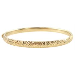 9ct gold bangle, hallmarked