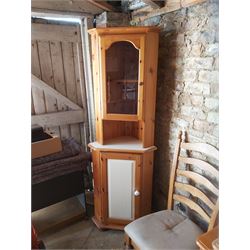 Modern Pine Corner Cabinet