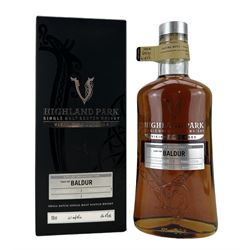 Highland Park 12 1/2 year Viking Soul Cask, single malt scotch whisky, Bottled Exclusively for Tears for Baldur, bottled in 2019, 41 of 56, 700ml, 56.5% vol, in original box 