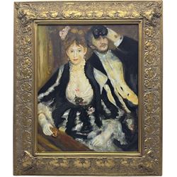 After Pierre August Renoir (French 1841-1926): 'La Loge' (The Theatre Box), oil on canvas unsigned 50cm x 40cm 