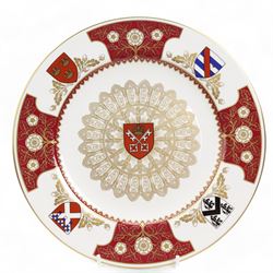 Spode commemorative European Community Cup, 1973, H16cm, European Community Plate, 1973, D27cm and Spode York Minster Plate, 1972, D27cm, all cased with certificates (3)