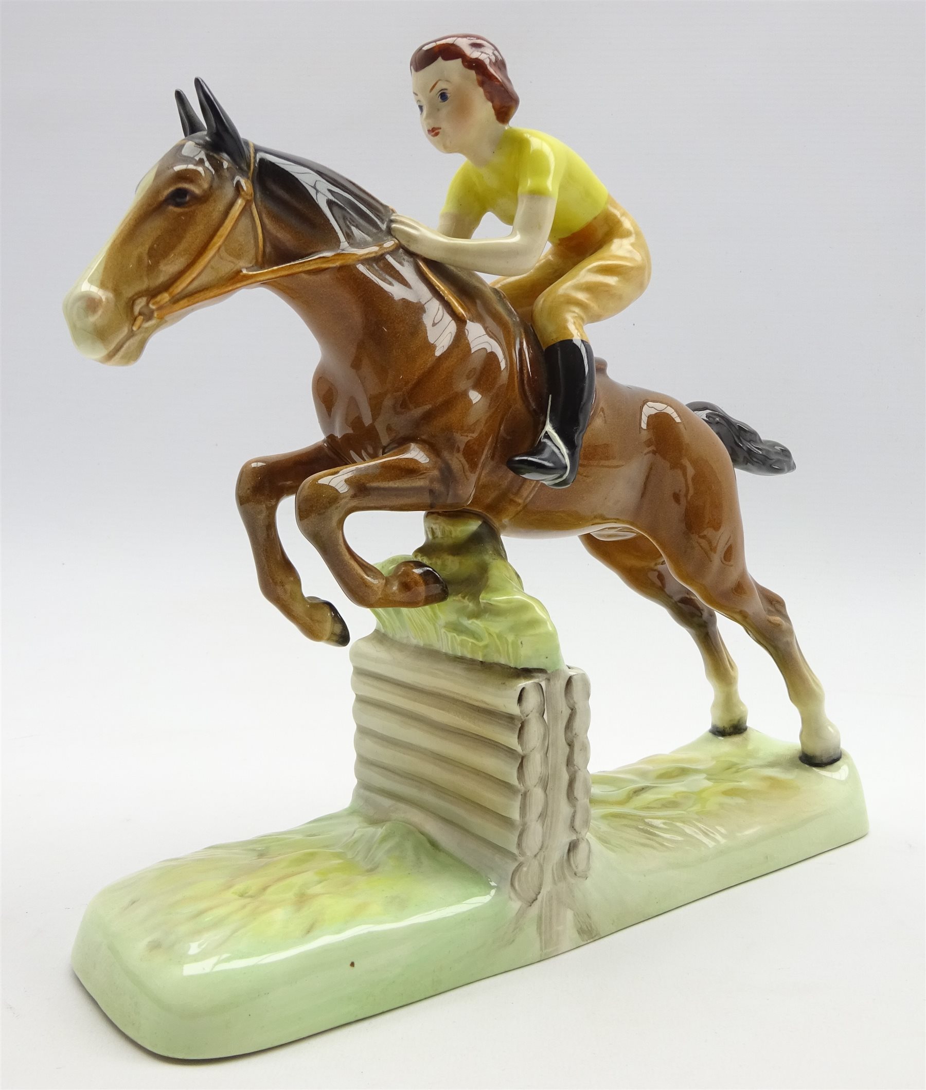 Beswick Pottery figure of a Girl on a Jumping Horse no. 939, H25cm ...