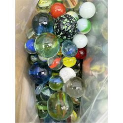 Large quantity of vintage glass marbles, in one box