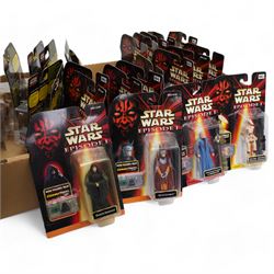 Twenty-five Star Wars Episode I boxed action figures, by Hasbro, 