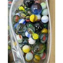 Large quantity of vintage glass marbles, in one box