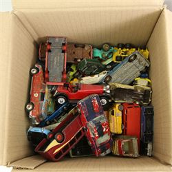 Die cast vehicles including Dinky and Corgi, quantity of model soldiers etc