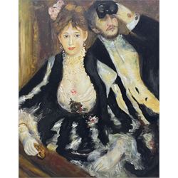After Pierre August Renoir (French 1841-1926): 'La Loge' (The Theatre Box), oil on canvas unsigned 50cm x 40cm 