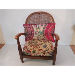 Charming Small Rattan Backed Armchair