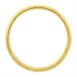 22ct gold wedding ring, engraved 'To Ann', Birmingham 1927