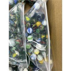 Large quantity of vintage glass marbles, in one box