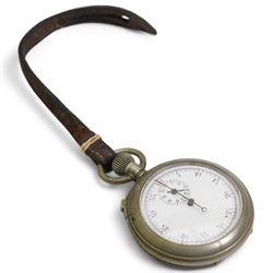 Military stop watch in plated case, inscribed 'W Ehrhardt Ltd, Mark II No.2056, 1915'