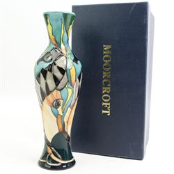 Moorcroft limited edition baluster form vase decorated in the Marine Magic pattern by Vicky Lovatt, limited edition no. 26/50, signed and dated 2017, 21cm, boxed