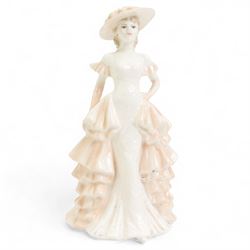 Eight Coalport ladies, including Ladies of Fashion Daphne,   Rapture, The Ball and Cafe Royal, The Modern Bride Collection Paris, Beau Mond Jill, Valentine Debutante Sweetheart and Debutantes Sweet 16, H24cm and smaller (8)