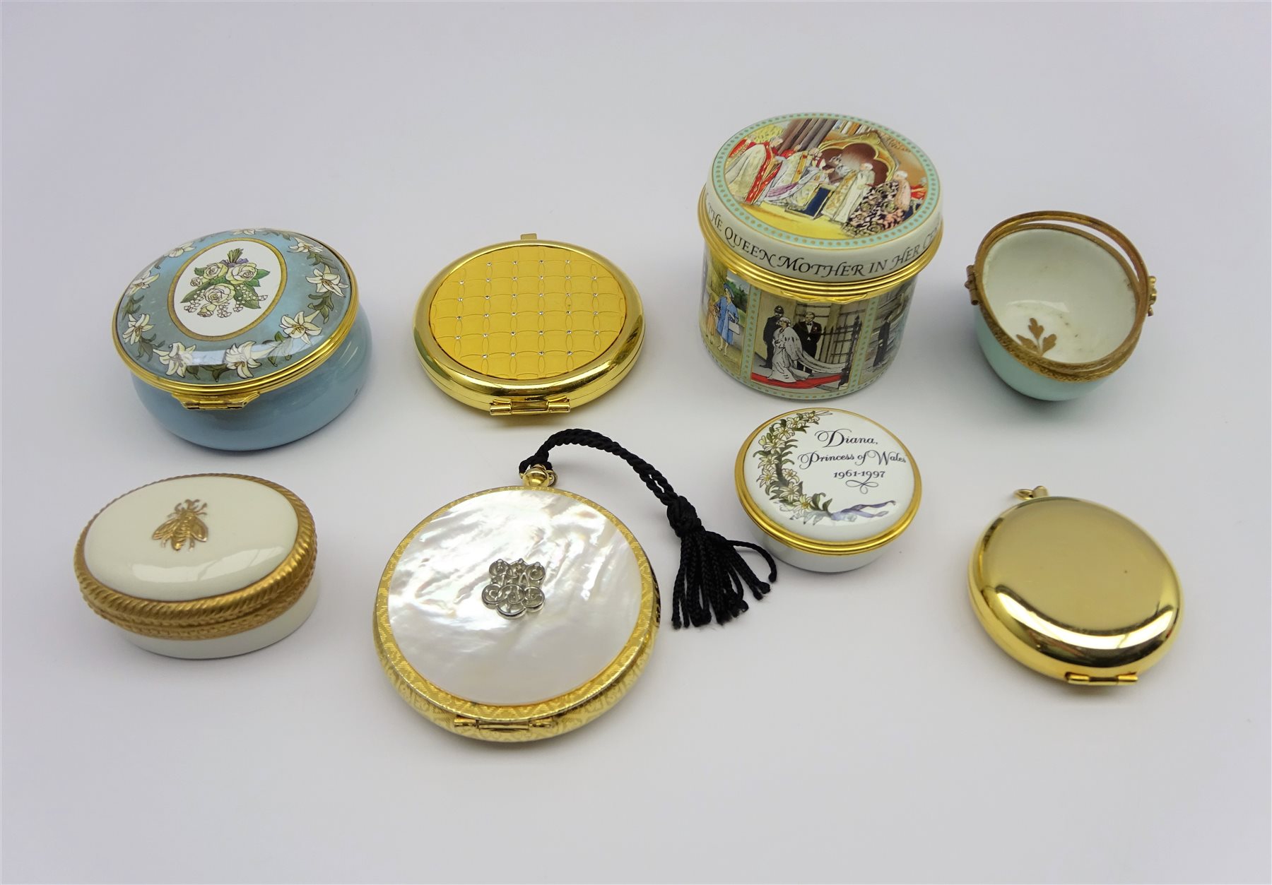 Three Halcyon Days commemorative enamel boxes comprising 'A Tribute to ...
