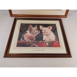 Limited Edition Print by Jonathan Sainsbury and a Print of Two Pigs