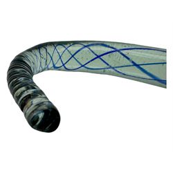 Victorian spiral glass walking cane, L110cm