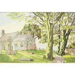 Jessie Blackburn - 'Heysham Church' watercolour 55cm x 38cm and five other watercolours by the same artist. 