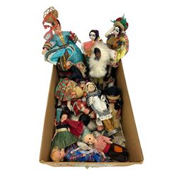 Various souvenir dolls in one box