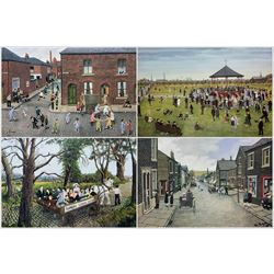 Tom Dodson (British 1910-1991): 'When I was Ten' 'Dancing in the Park' 'A Carriage for Two' and 'Sunday School Outing', set four limited edition colour prints two signed and numbered in pencil max 50cm x 75cm (4)