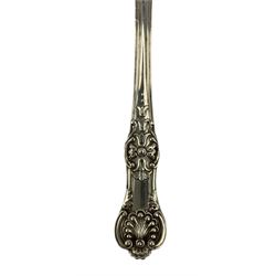 Eleven Victorian silver Kings pattern teaspoons London 1870 Maker Chawner & Co and a pair of Kings pattern sauce ladles London 1885 Maker Josiah Williams & Co