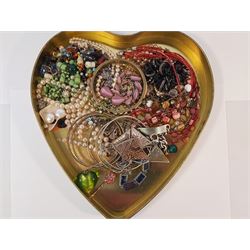 Heart Shaped Tin of Costume Jewellery