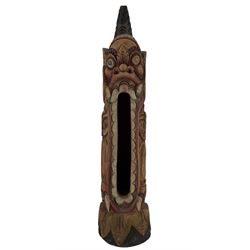 Indonesian carved and stained slit drum H56