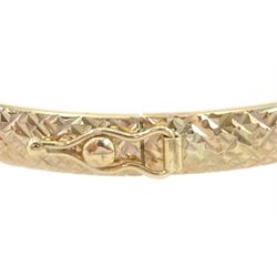 9ct gold bangle, hallmarked