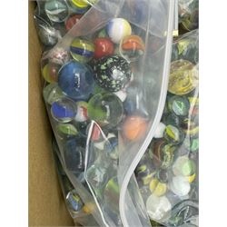 Large quantity of vintage glass marbles, in one box