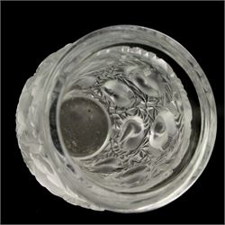 Lalique crystal Bagatelle vase, decorated with birds amongst foliage, signed Lalique, France, H17cm 