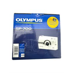 Olympus SP-700 digital camera, boxed, Exakta RTL1000, Vivitar Telephoto 200mm lens, Kodak instant cameras and other cameras and accessories 