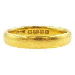 22ct gold wedding band, Birmingham 1923