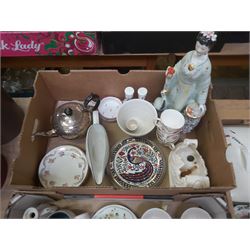 Three Boxes of assorted Ceramics including Denby, a Burleigh Ware 