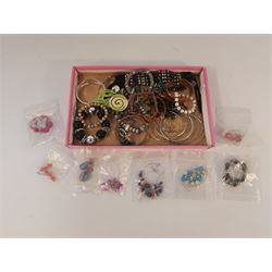 Box of Costume Jewellery, Bracelets and Ear Rings