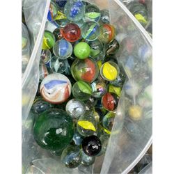 Large quantity of vintage glass marbles, in one box