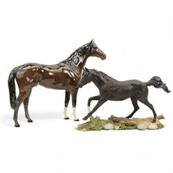 Royal Doulton model of a horse and a large Beswick model of a horse (2)