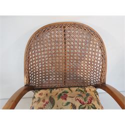 Charming Small Rattan Backed Armchair