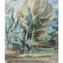 English Impressionist School (Mid-20th century): Tree Study, watercolour indistinctly signed 36cm x 31cm