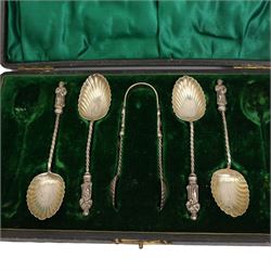  Silver backed hair brush and comb, cased, Birmingham 1927 Maker William Neale Ltd silver backed hand mirror, three silver handled button hooks, plated cutlery, 800 standard tea spoons etc