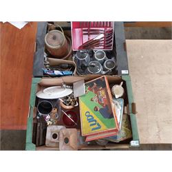 Two Boxes of Metalware and Assorted Bric a Brac
