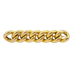 Early 20th century 15ct gold curb link bar brooch