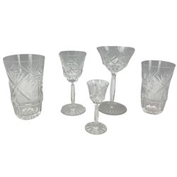 Set of table glass including high balls, tumblers, cocktail glasses etc (35)