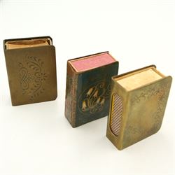 Victorian and later vesta cases and matchbox sleeves to include two Royal Army Medical Corps sleeves, ornate brass sleeves, silver-plated vesta with Dublin crest and others 