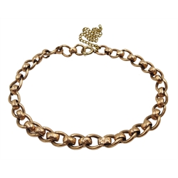 Gold link bracelet, each link stamped 9c, approx 5.3gm