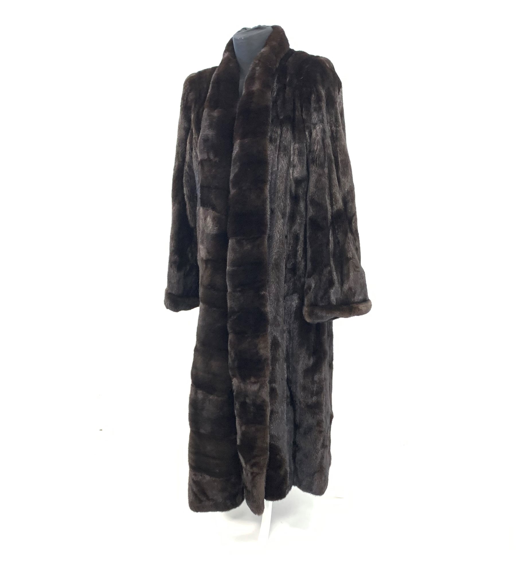 Full length Canadian mink coat, with label reading 'Green Bros for El ...