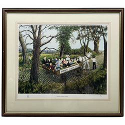 Tom Dodson (British 1910-1991): 'When I was Ten' 'Dancing in the Park' 'A Carriage for Two' and 'Sunday School Outing', set four limited edition colour prints two signed and numbered in pencil max 50cm x 75cm (4)